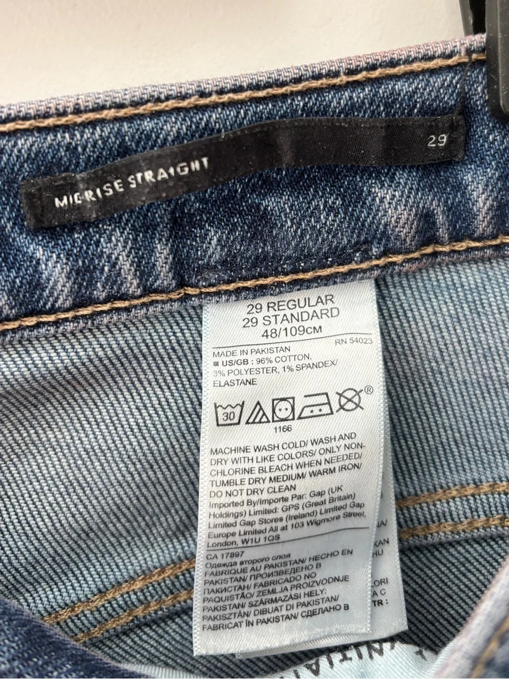 Banana Republic Mid-rise Straight Leg Jeans Womens 29 Medium Wash Raw Hem - Picture 8 of 12